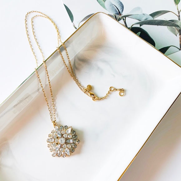 Onej Crew Crystal Cluster Long Necklace 